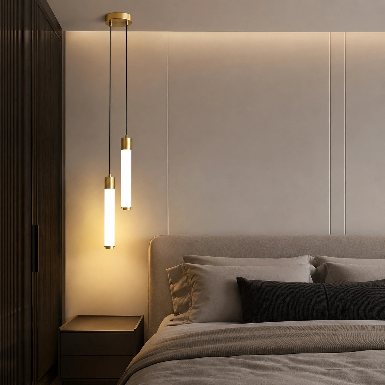 Retro Imitation Marble and Acrylic LED Pendant Light