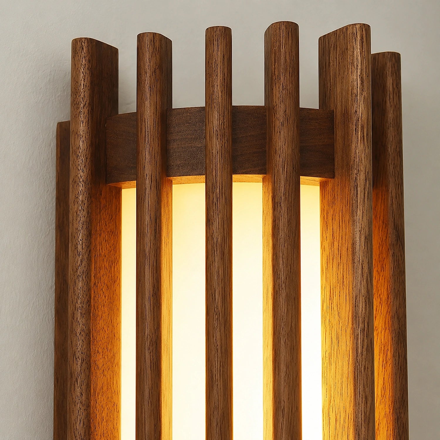 Wabi-sabi Style Wood and Acrylic LED Wall Sconce