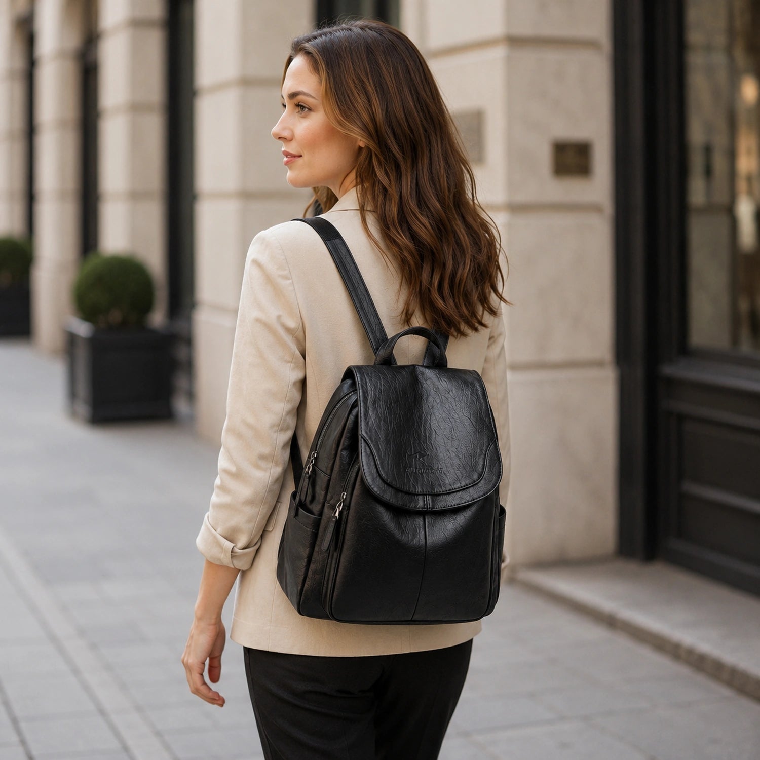 Women’s Soft Leather Backpack
