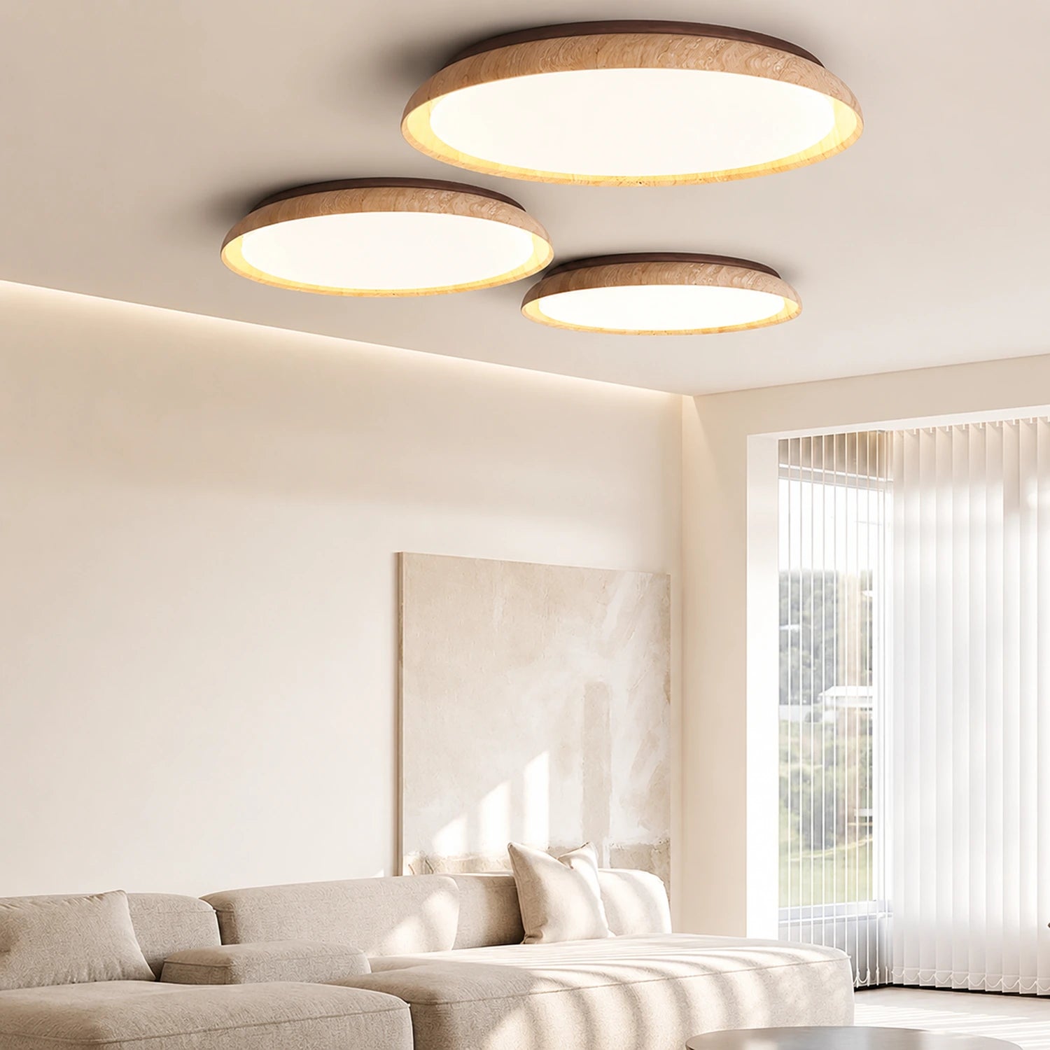 Travertine Stone LED Ceiling Light