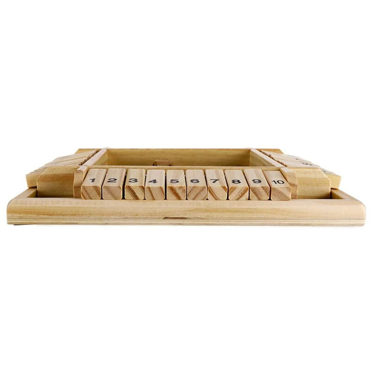 Side profile of the wooden game board
