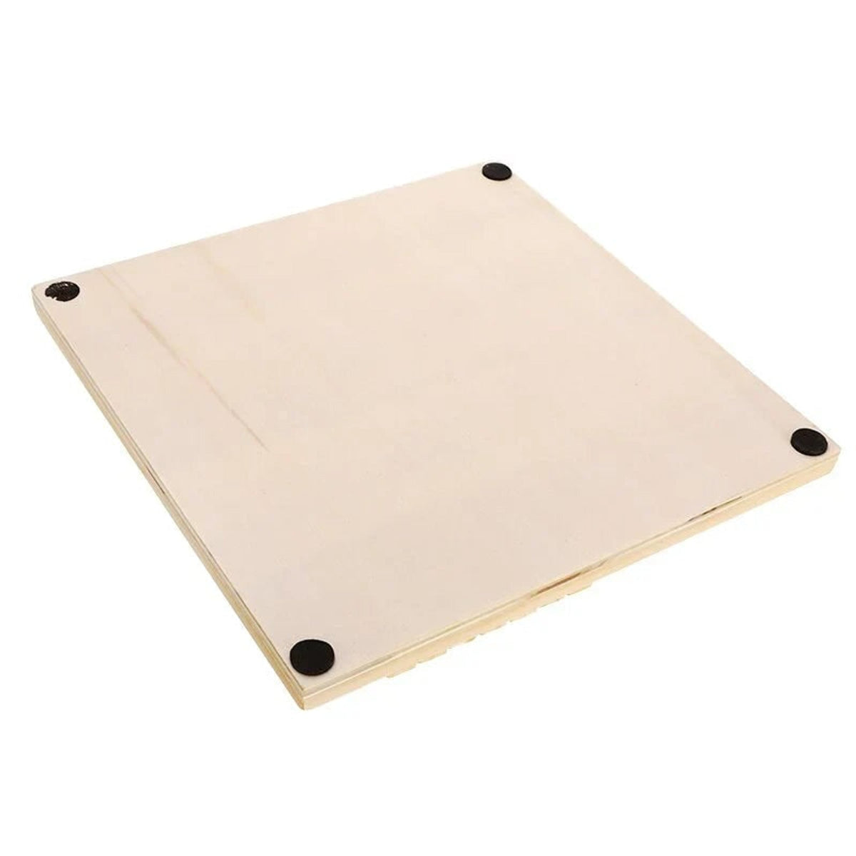 Underside of game board with four feet
